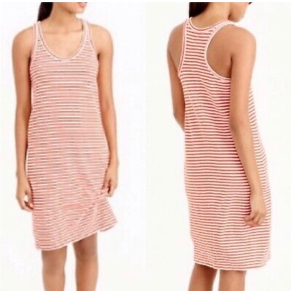 J. Crew Dresses & Skirts - J.Crew red striped racer back dress, size small
